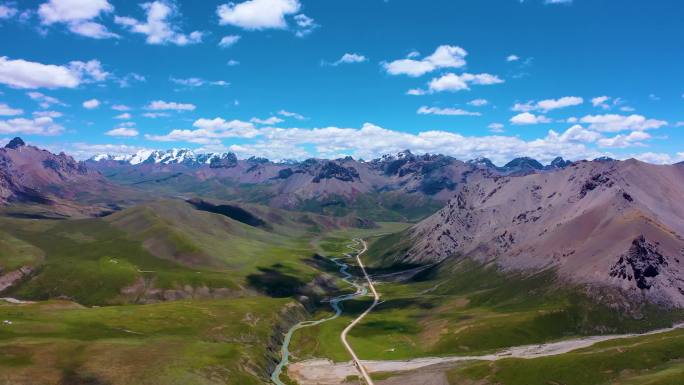 高清高原风景航拍