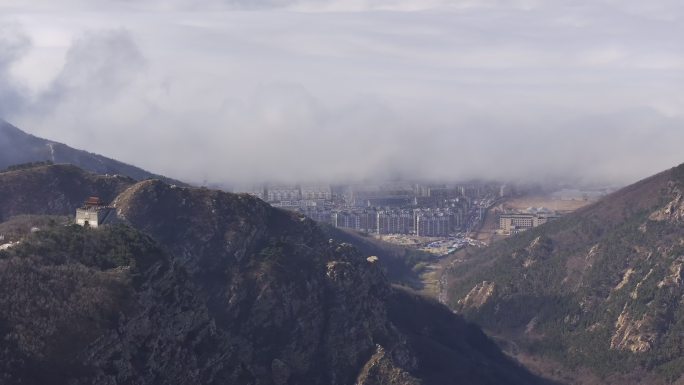 大连市大黑山麓间平流雾绝美航拍宣传片