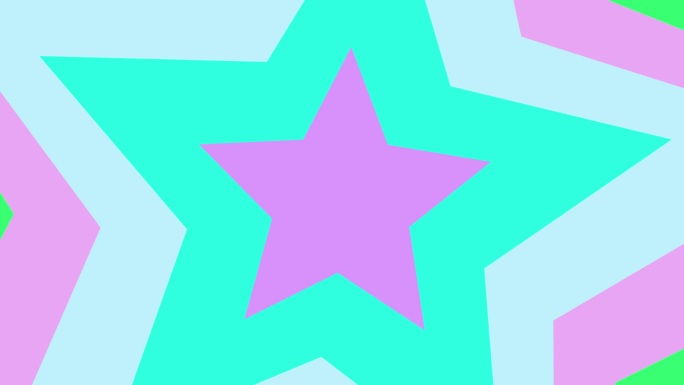 可爱彩色五角星扩散循环背景