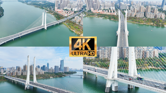 【4K】惠州合生大桥惠州大桥地标航拍