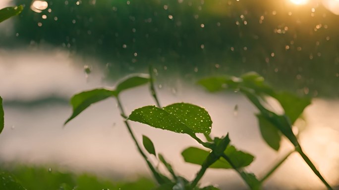 水滴 落叶 大自然 植物