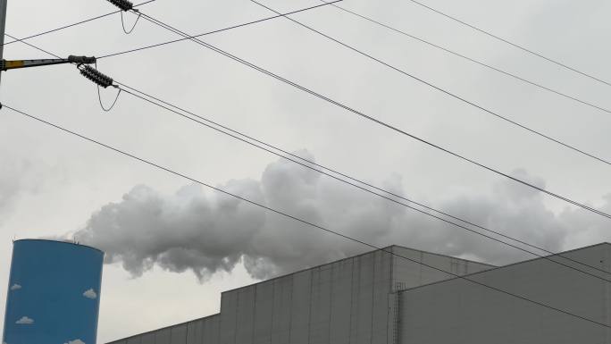 4K原创 污染烟囱排放