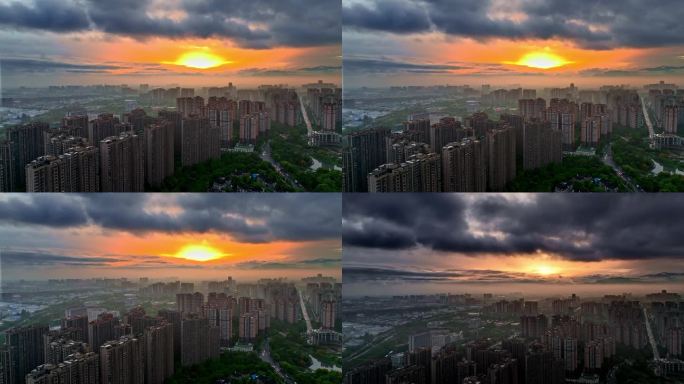 雨后成都郫都区拨云见日