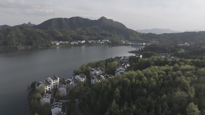 黄山黟县奇墅湖风景