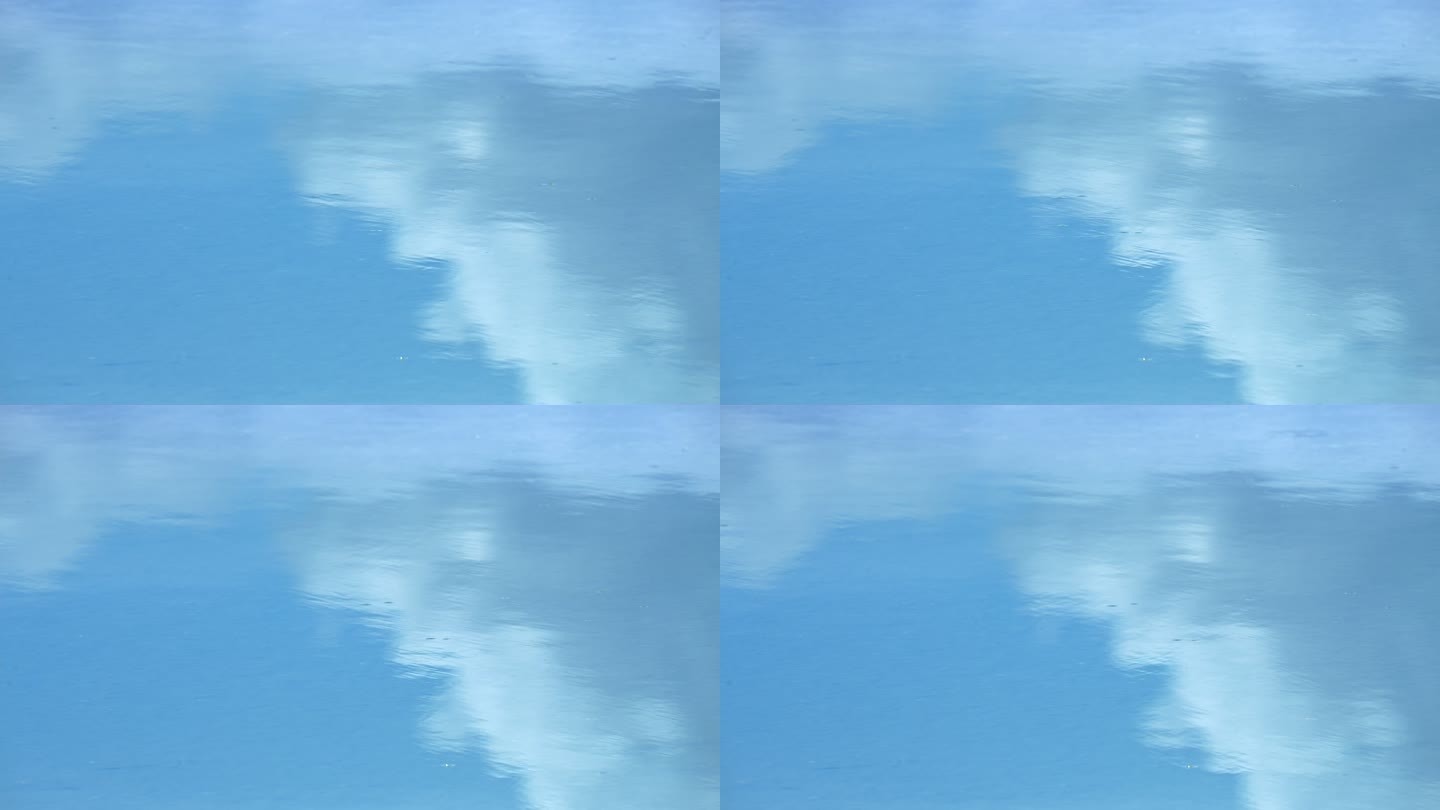 茶卡盐湖天空之境蓝天白云水面倒影