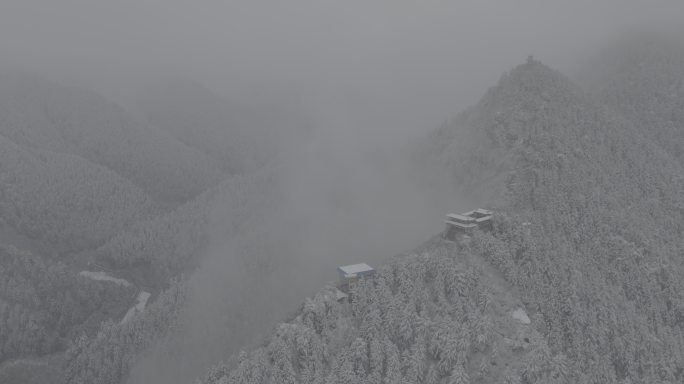 4K甘肃兰州兴隆山雪后航拍御三DLOG