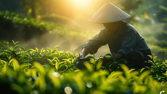 茶叶茶园 春茶上市 茶园丰收 茶园空境