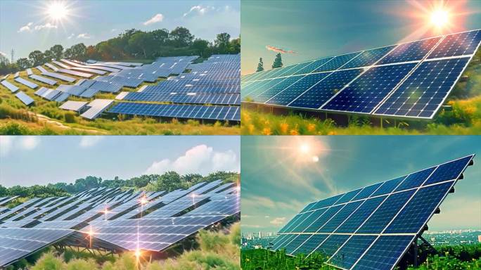 光伏太阳能板清洁能源新能源发电素材原创4