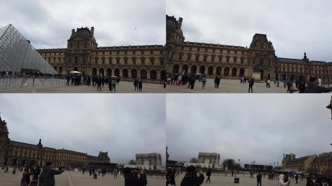 巴黎卢浮宫广场金字塔