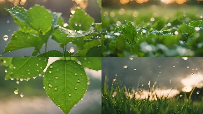 水珠水滴 水珠 泡泡 下雨 滴落