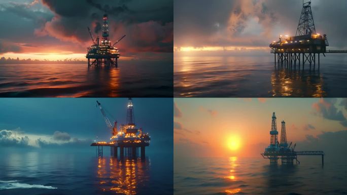 海上油井 海上钻井平台石油开采