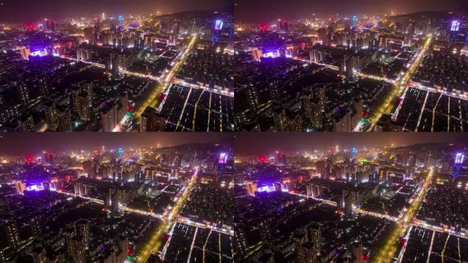 8K兰州城市风光黄河两岸夜景航拍延时