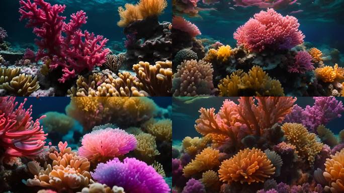 【原创4K】珊瑚海底海洋海底世界