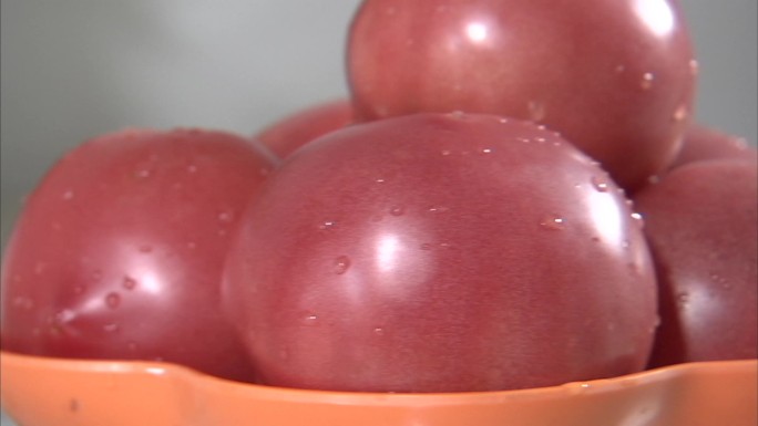茶几 果盘 水果 粉红西红柿 带水珠番茄