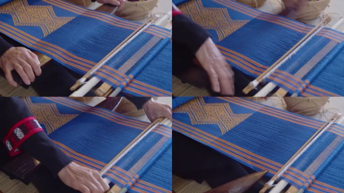 女孩编织黎锦黎族编技艺历史文化手工艺传承