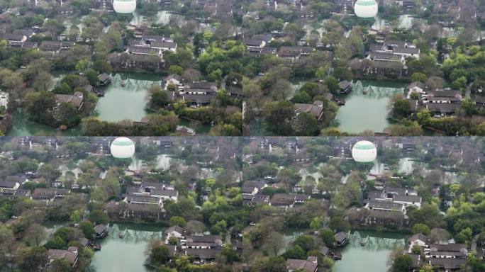 杭州西溪湿地春天美景航拍