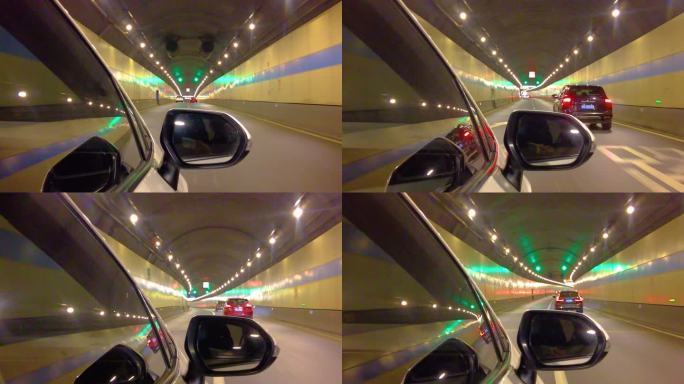 汽车在隧道里行驶视频素材五分钟