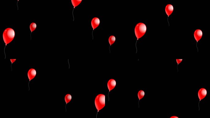 红色气球前景视频素材
