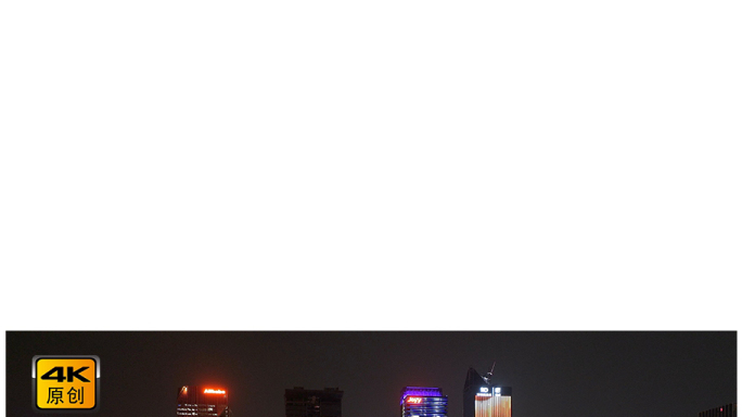 4K高清广州琶洲西区CBD夜景航拍合集