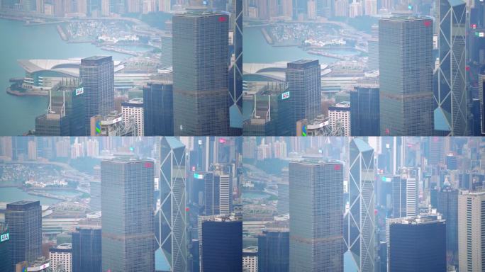 香港维多利亚港两岸城市建筑风光