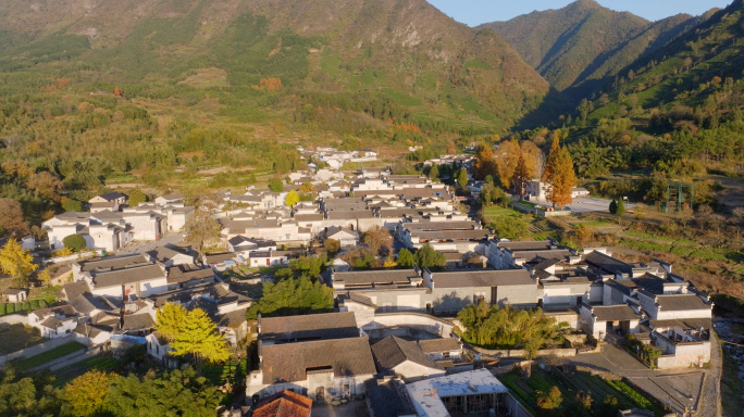 4k-皖南徽派建筑中国古镇风景乡村山区