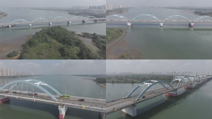 4K-Log-航拍海口琼州大桥