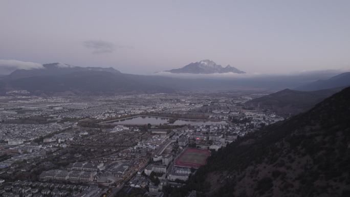 玉龙雪山日出log素材