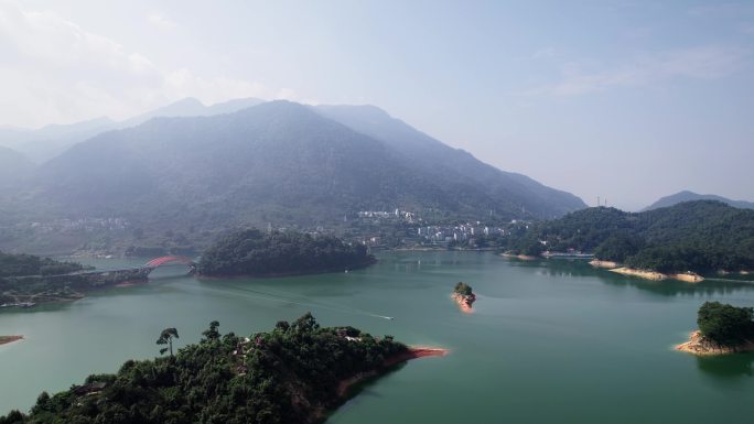 广州市从化区良口镇流溪湖景区航拍