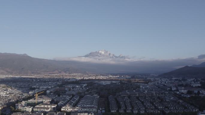 玉龙雪山日出log素材