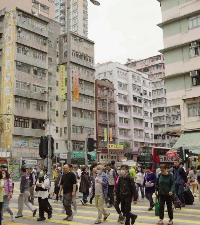 香港竖屏电影主观视觉转场短视频都市素材
