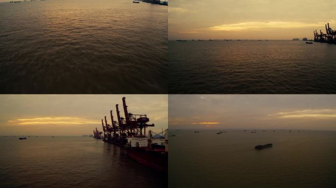 上海码头洋山港油轮货运海上丝绸之路