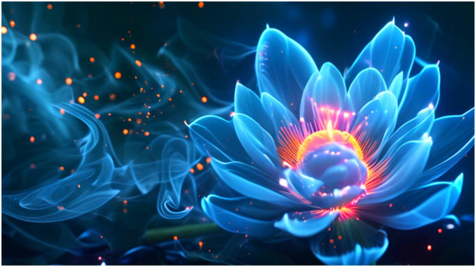 全息科技花 LED花 花舞台背景全息背景