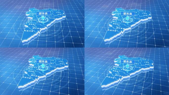 肥东县蓝色三维科技区位地图