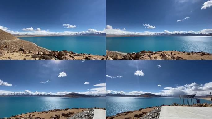西藏 高原湖泊 雪山 光伏 水源地