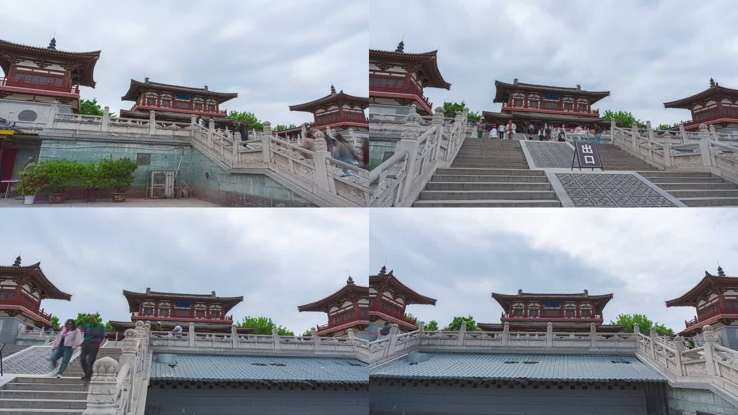 西安青龙寺建筑大范围移动延时