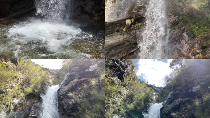 瀑布 山涧 西藏  泉水