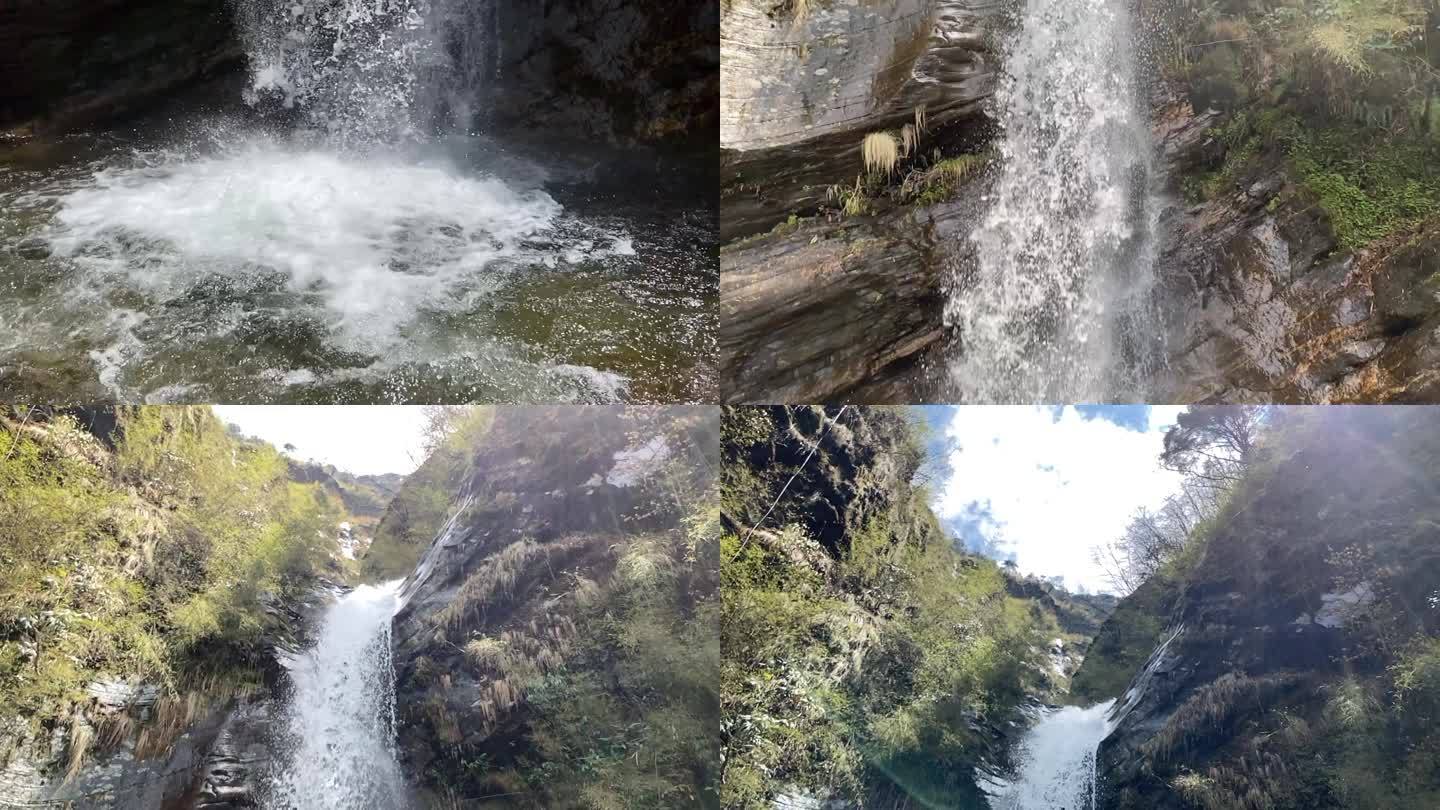 瀑布 山涧 西藏  泉水