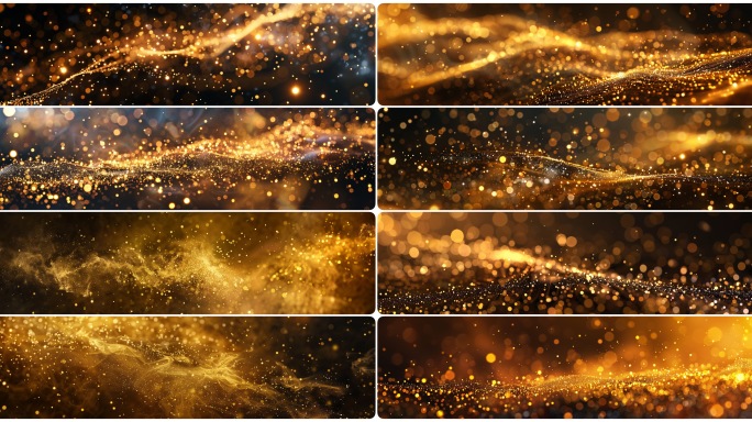 金色抽象粒子视频LED舞台背景