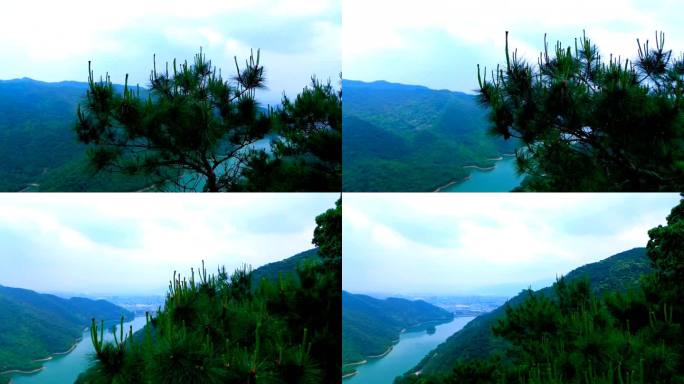 航拍肇庆九龙湖风景