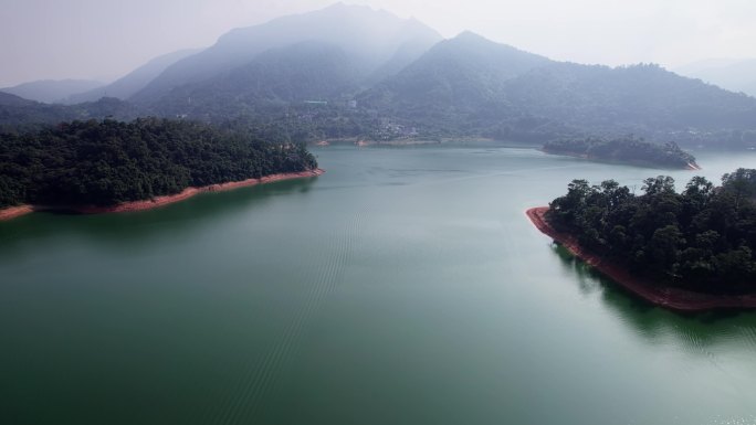 广州市从化区良口镇流溪湖景区航拍