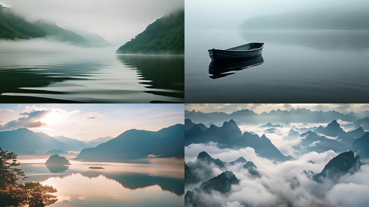 水墨山水意境风景