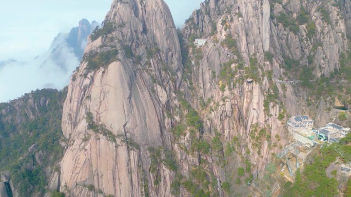 安徽黄山风景区唯美风景视频素材航拍