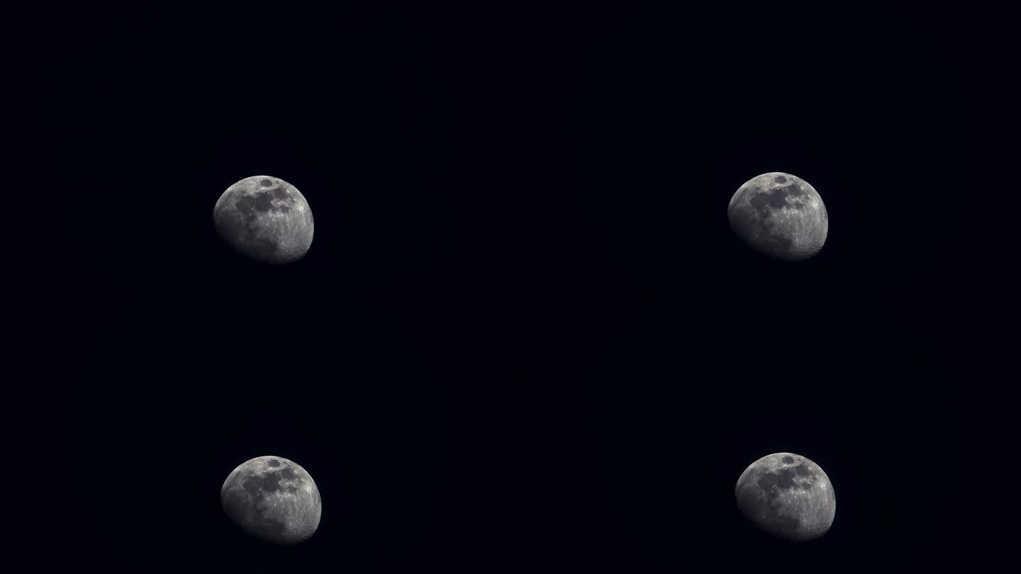 大月亮特写延时月升视频