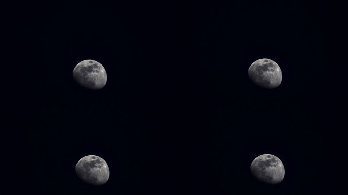 大月亮特写延时月升视频