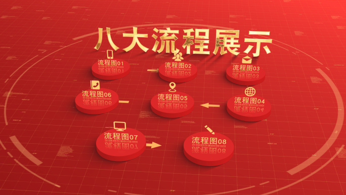 8大红色流程分类党政流程党建项目-无插件
