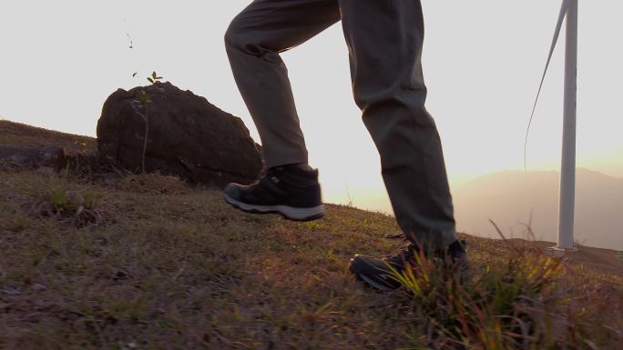 阳光 脚步 登山 攀登