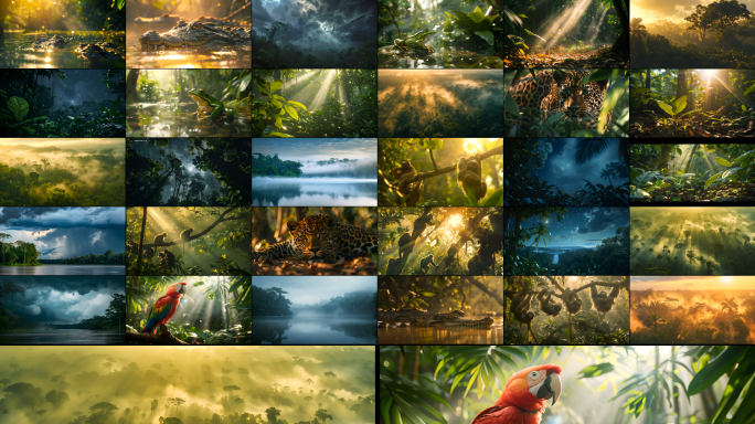 4K热带雨林风光风景素材