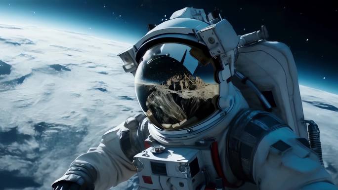 宇航员在太空高清4K视频素材