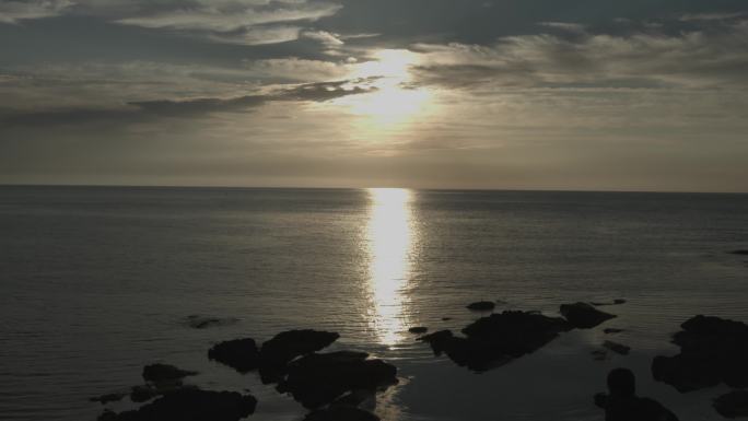 国际海水浴场栈桥日落