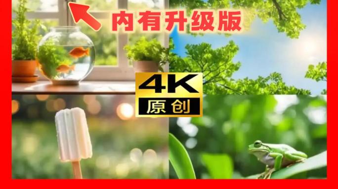 立夏节气夏天夏季清凉夏日夏至节气视频素材